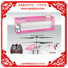 HTX084-2 X'MAS hot gift!! Hello kitty canopy r c helicopter 3.5 CH w/ gyro